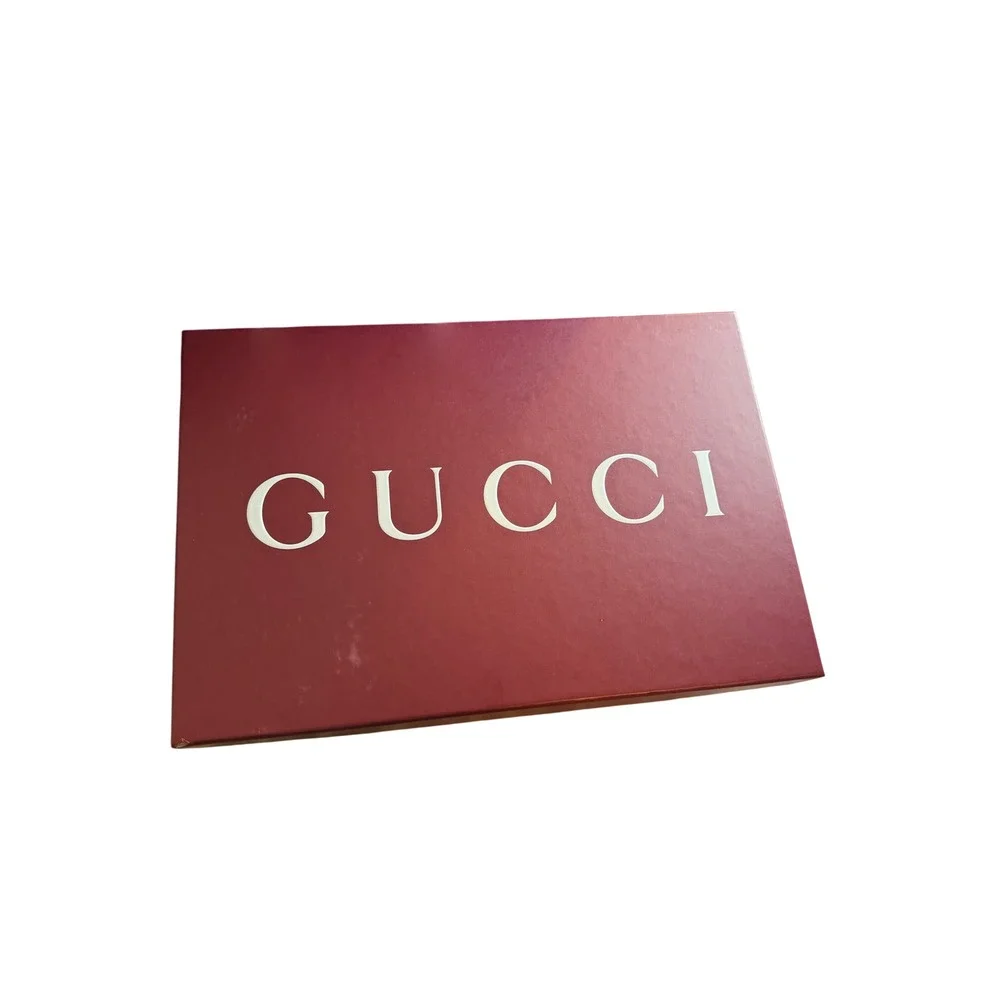 Gucci Burgundy Rosso Ancora Storage Box 2 Shopping Bags Care Booklet Set Tissue